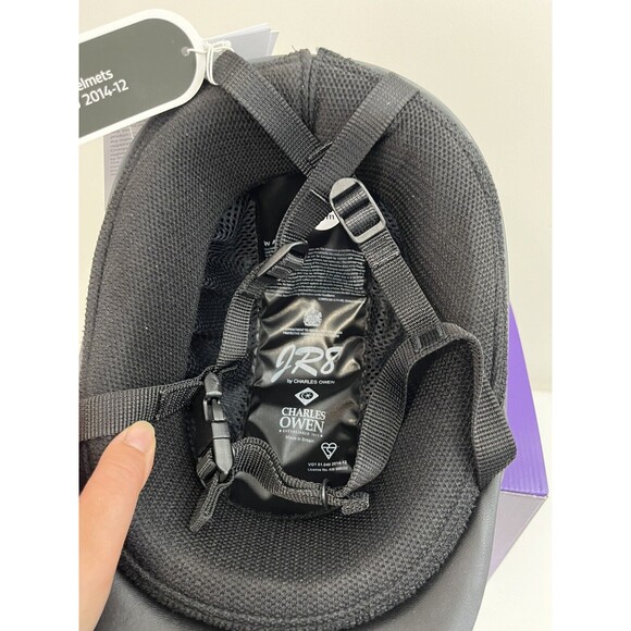 Charles Owen JR8 LTD Riding Helmet -Size 7 1/4 (59CM)- Black Painted, NEW main image 13